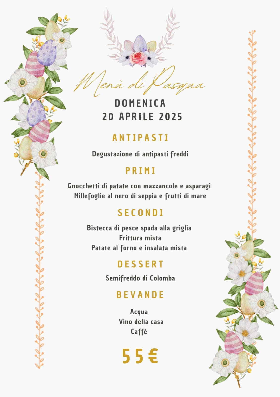 Menu di Pasqua